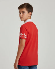 Chemise Estampado Boreal Color rojo para niños