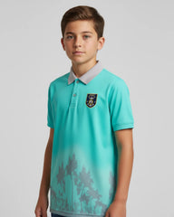 Chemise Estampado Boreal Color azul para niños
