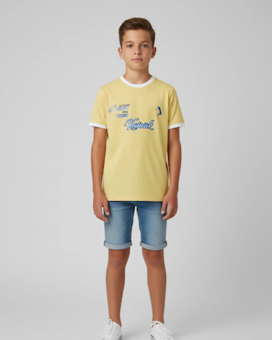 Franela Juvenil Kaijak Color amarillo