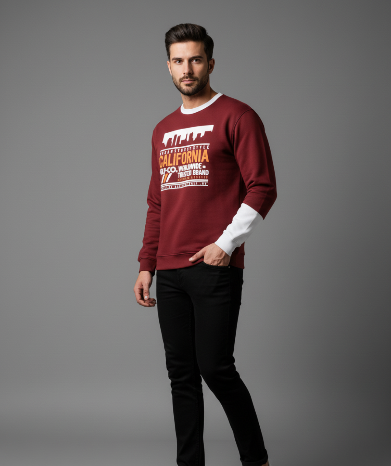 Sweater CALIFORNIA  color vino tinto