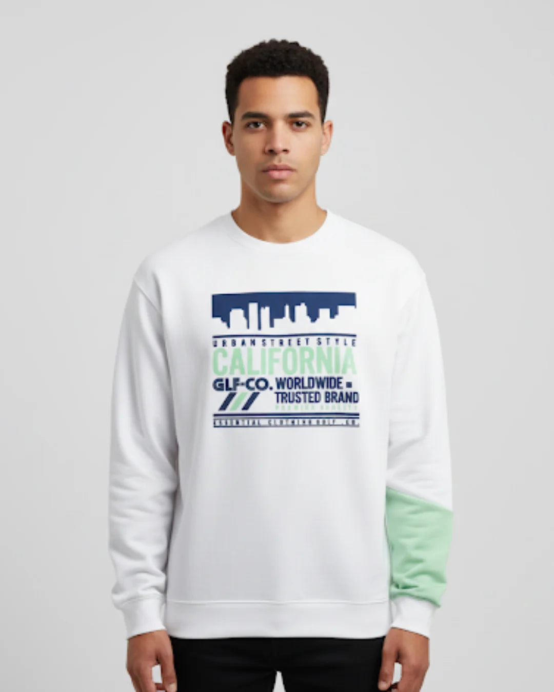 Sweater CALIFORNIA talla XL color blanco (pendiente tags)